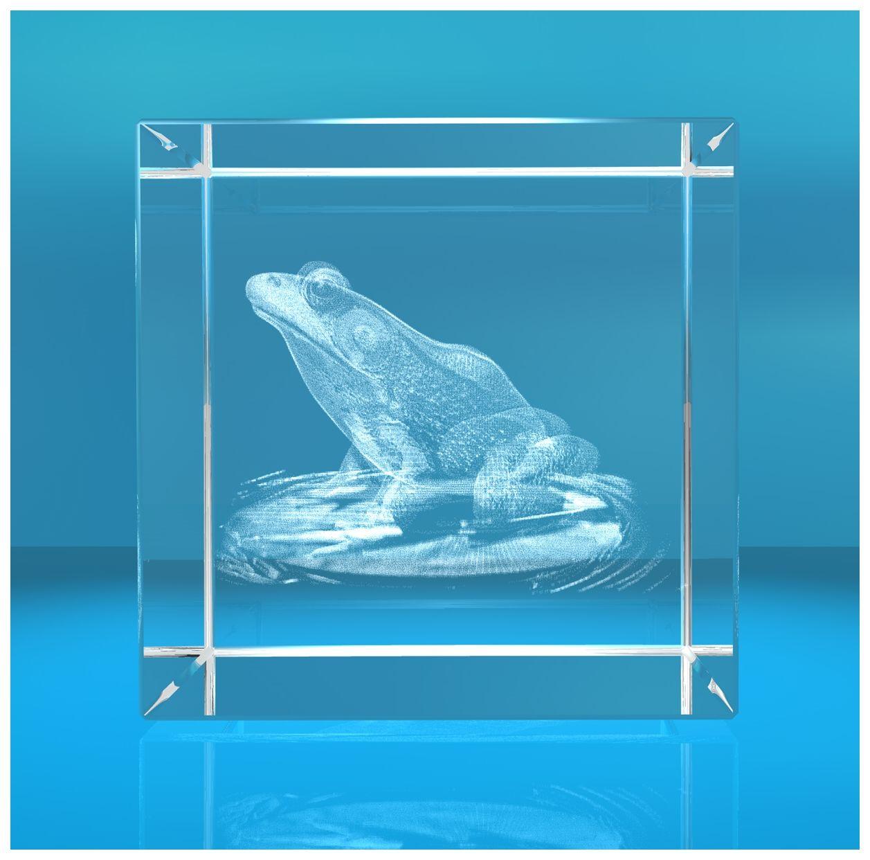 3D Glaswürfel I Frosch