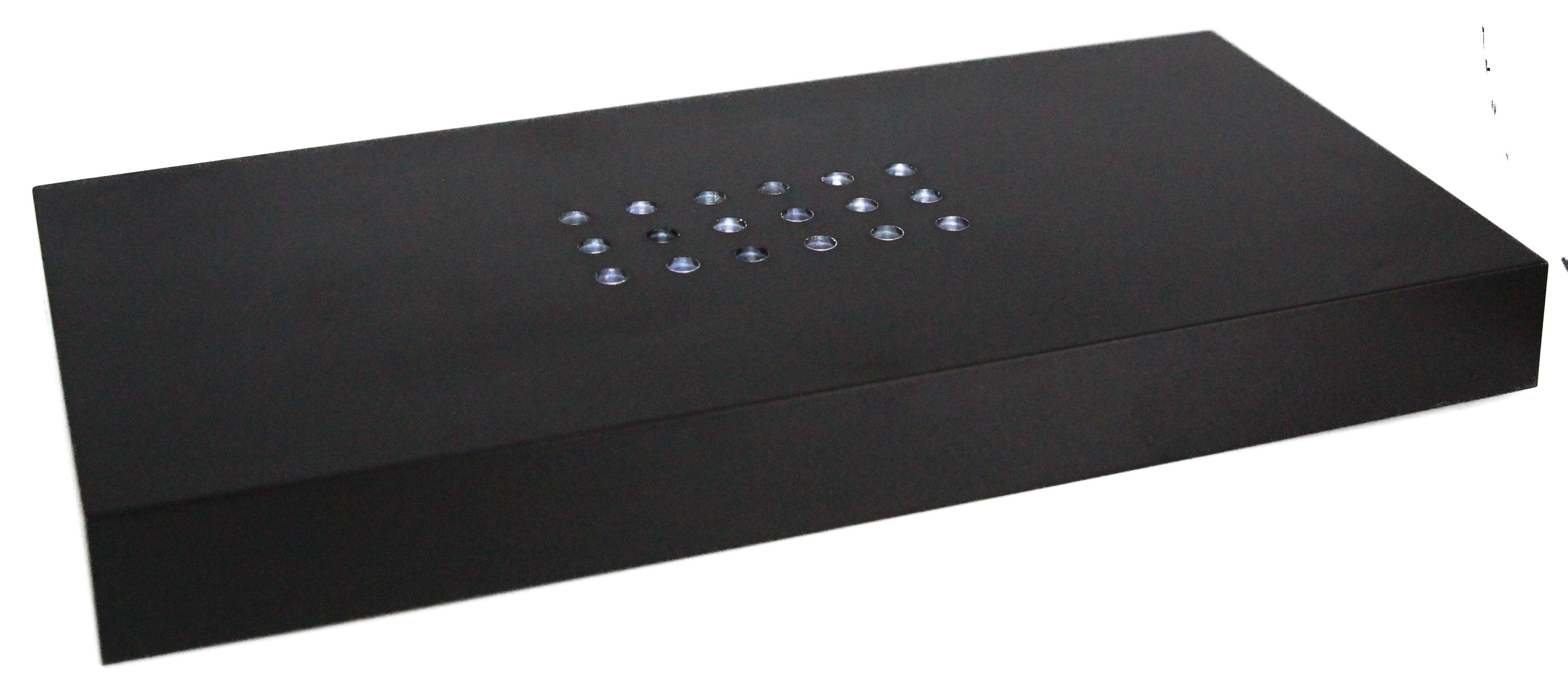 LED LEUCHTSOCKEL   18 weiße LED   200x100x20mm   Farbe Schwarz