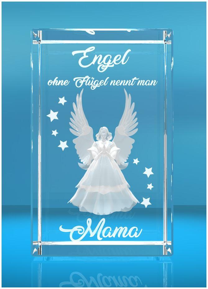 3D Glasquader I Engel ohne Flügel nennt man Mama