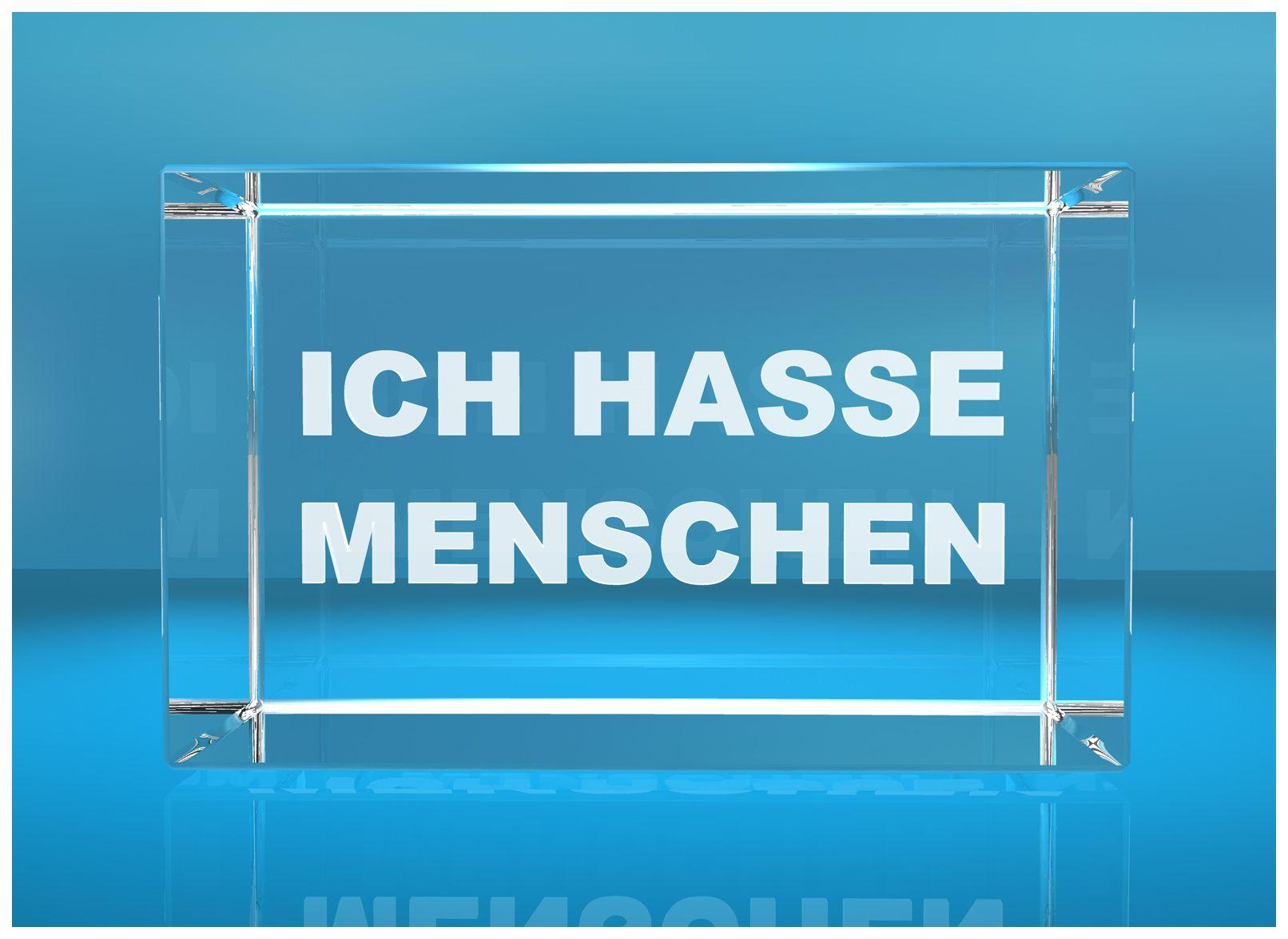 3D Glasquader I Ich hasse Menschen