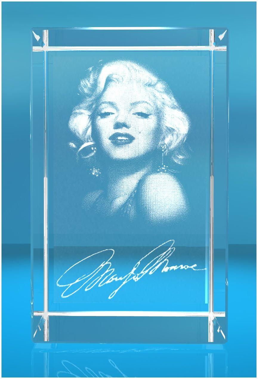 3D Glasquader Motiv: 3D Autogramm Marilyn Monroe