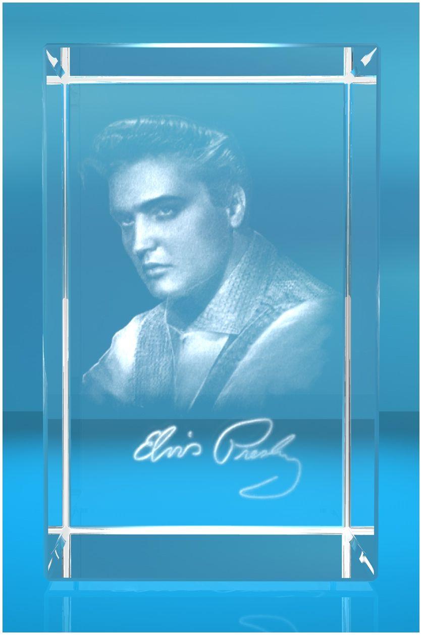 3D Glasquader Motiv: 3D Autogramm Elvis Presley