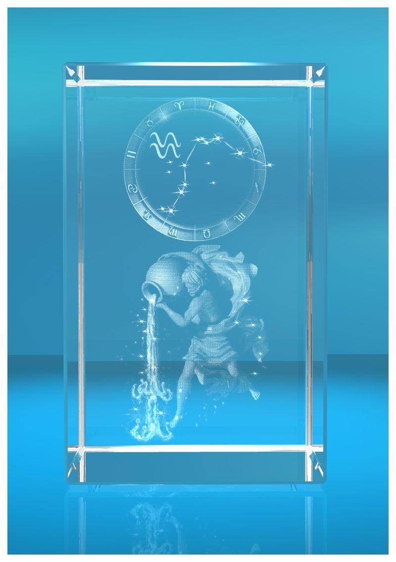3D Glasquader I Sternzeichen PRO I Motiv: Wassermann