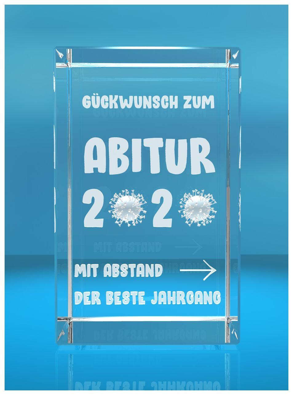 3D Glasquader   Abi 2020   Glückwunsch   Abitur zur Coronazeit   Geschenk zum Abi