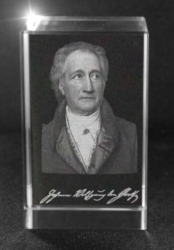 3D Glasquader Motiv: 3D Autogramm Johann Wolfgang von Goethe
