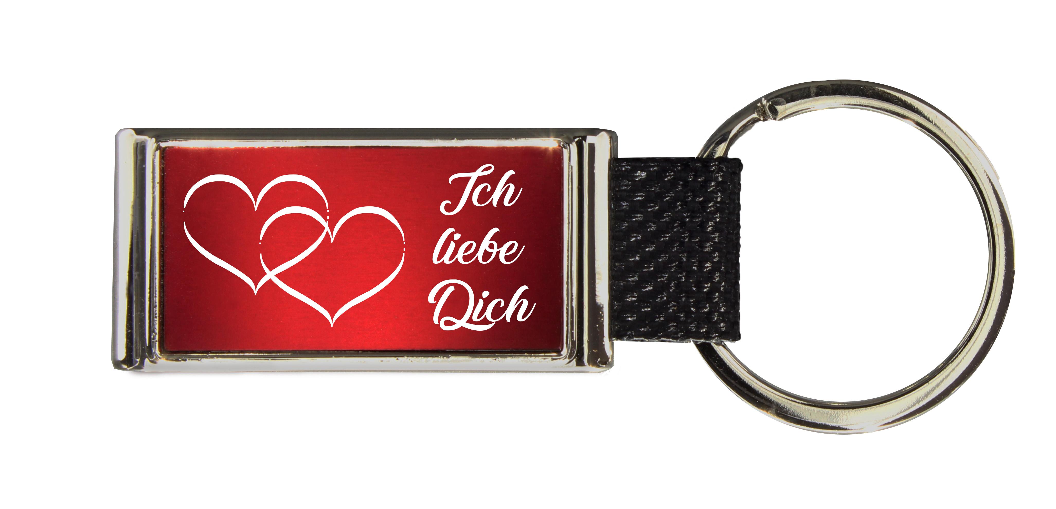 Schlüsselanhänger GLORIA   Liebesmotiv mit 2 Namen graviert   Motiv M022