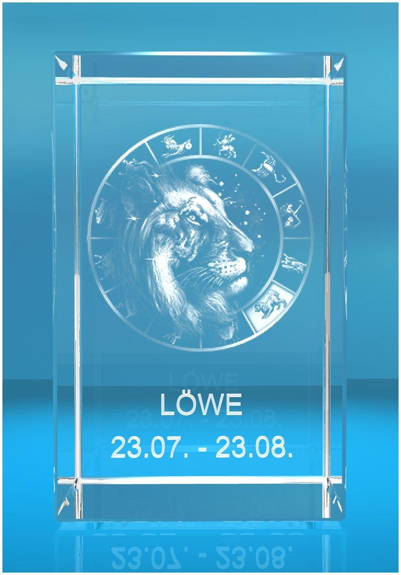 3D Glasquader   Motiv: Sternzeichen Löwe