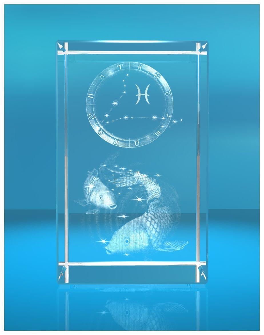 3D Glasquader I Sternzeichen PRO I Motiv: Fische