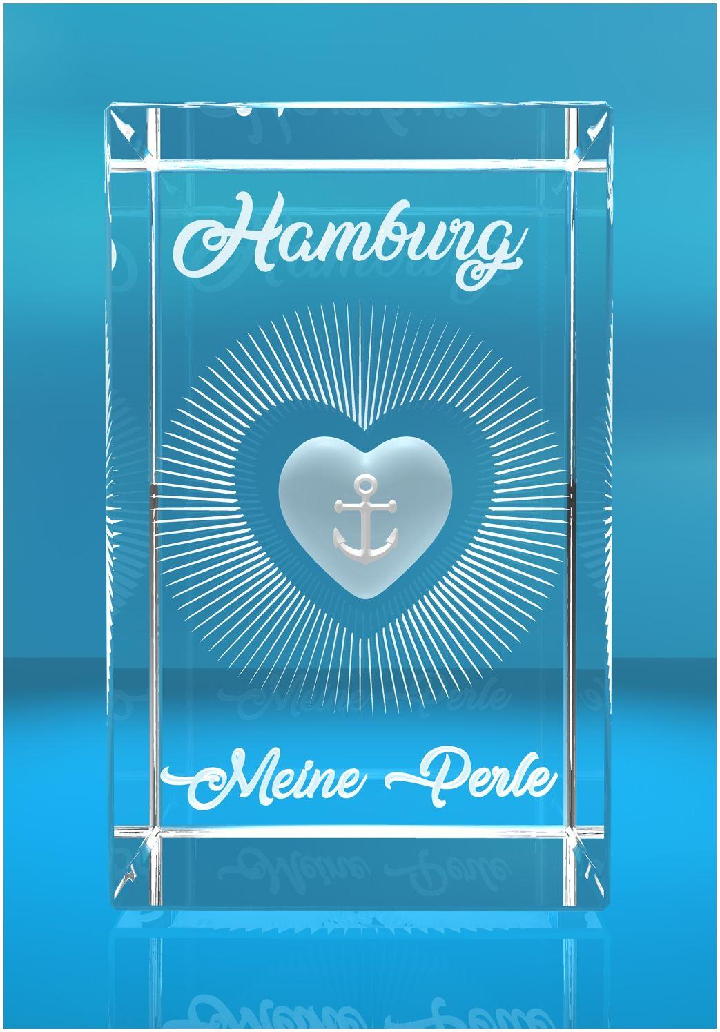 3D Glasquader I Hamburg I Herz I Hamburg meine Perle