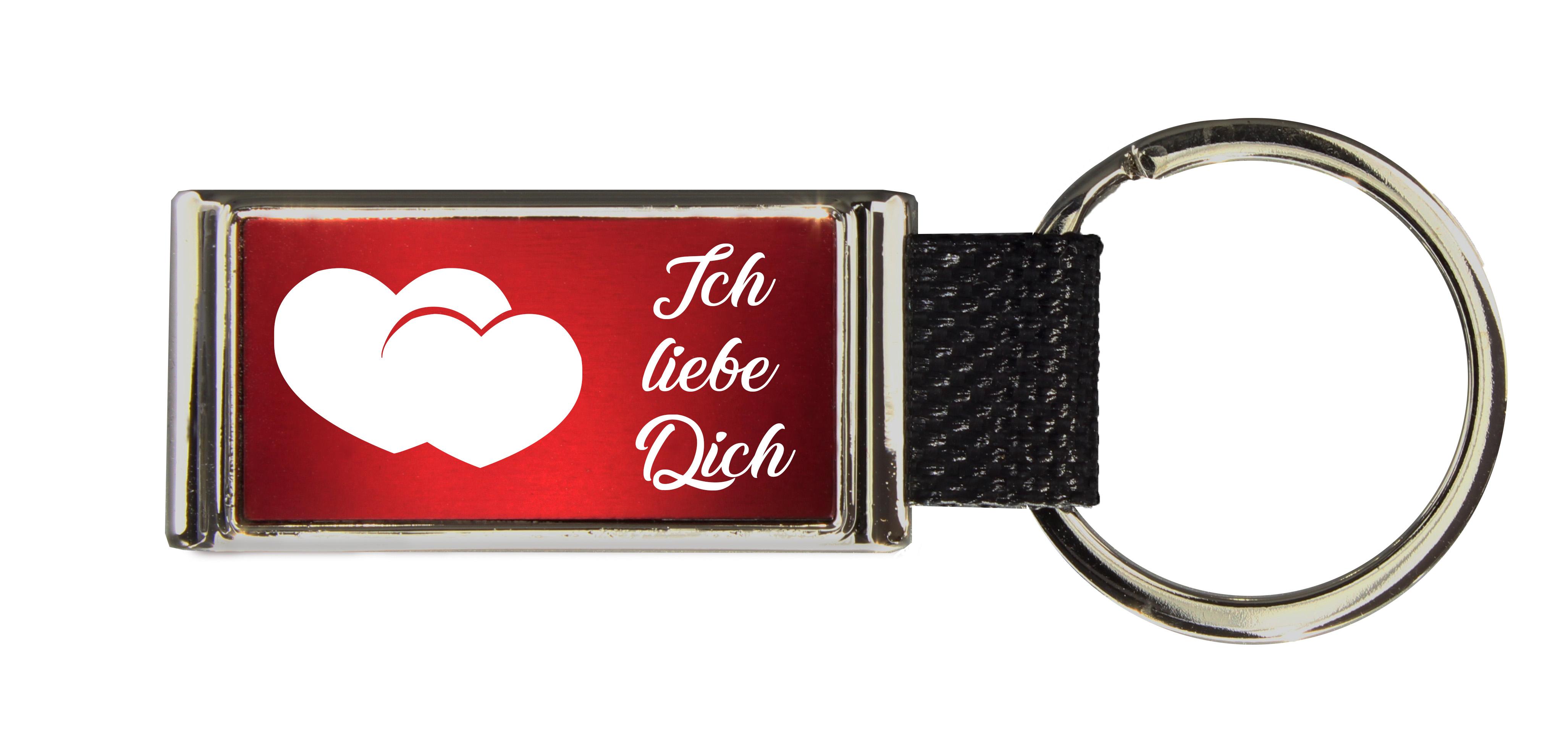 Schlüsselanhänger GLORIA   Liebesmotiv mit 2 Namen graviert   Motiv M025