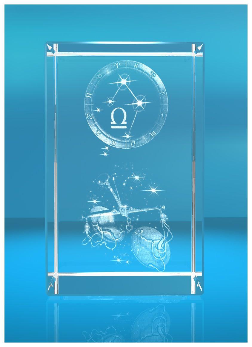 3D Glasquader I Sternzeichen PRO I Motiv: Waage